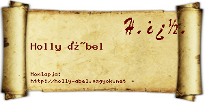 Holly Ábel névjegykártya