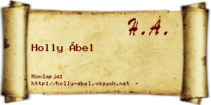 Holly Ábel névjegykártya