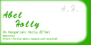 abel holly business card